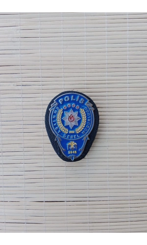 Polis Emniyet Genel Mudurlugu 1845 mavi zemin hakiki deri masali kemer rozeti