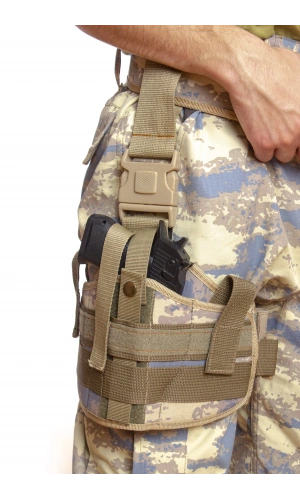 Sag El Hava Kuvvetleri Kamuflaj Renk Tek Baglantili Airsoft Palaskaya Kemere Geçirmeli impertex Bacak Silah Kilifi