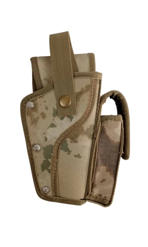 Sag El Jandarma Kamuflaj Renkli sarjorluklu Tek Emniyetli Palaskaya Kemere Gecirmeli Sallama impertex Silah Kilifi