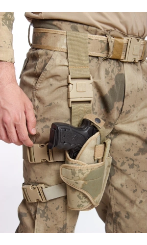 Sag El Jandarma Kamuflaj Tek Baglantili Airsoft Palaskaya Kemere Gecirmeli Ahtapot impertex Bacak Silah Kilifi