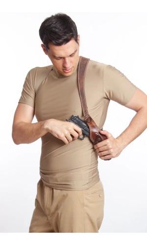 Sag El Kahverengi Hakiki Deri ozel uretim Tekli Koltukalti Kaliteli Airsoft Silah Kilifi