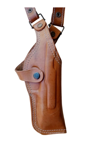 Sag El Kahverengi Renkli Hakiki Deri Tekli Koltukalti Sar 9 Silah Kilifi