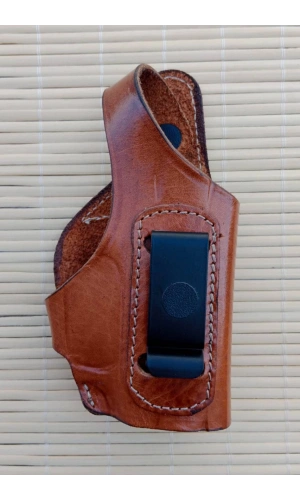 sag el kahverengi renkli hakiki deri masali universal ic dis tasima yarim model palaskaya kemere gecirmeli SAR 9 silah kilifi