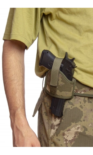 Sag El Kara Kuvvetleri Kamuflaj Renkli Mini Speed Airsoft Palaskaya Kemere Gecirmeli impertex Kase Silah Kilifi