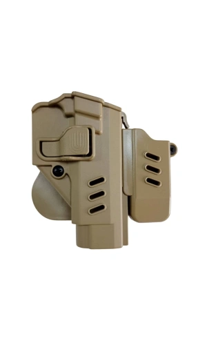 Sag El Kum Renkli P8 L Black Grips Polimer Silah Kilifi ve Tekli Sarjor Kilifi