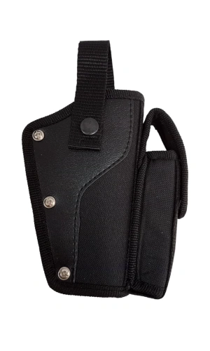 sag el siyah renk tek emniyetli sarjorluklu airsoft kemere gecirmeli impertex silah kilifi