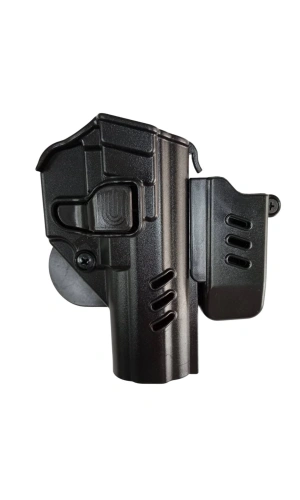 Sag El Siyah Renkli Beretta F 92 Black Grips Polimer Silah Kilifi ve Tekli Sarjor Kilifi