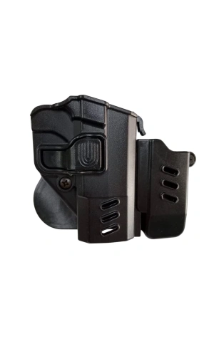 Sag El Siyah Renkli Canik Black Grips Polimer Silah Kilifi ve Tekli Sarjor Kilifi