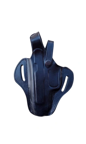 Sag El Siyah Renkli Hakiki Deri Tam Kelebek Tek Emniyetli Universal Palaskaya Kemere Gecirmeli Silah Kilifi