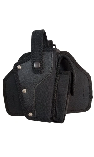 sag el siyah renkli tek baglantili sarjorluklu airsoft palaskaya kemere gecirmeli impertex bacak silah kilifi