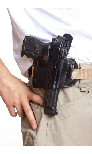 sag el siyah renkli tek emniyetli universal kaliteli palaskaya kemere gecirmeli yarim kelebek hakiki deri silah kilifi