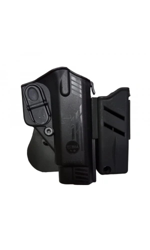 sag el siyah renkli toma holster sarsilmaz cz 75 polimer taktik silah kilifi ve sarjorluk