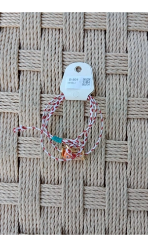 Sans ipi Martenicka Mineli Boncuklu 3 iplikli Dilek Bileklik