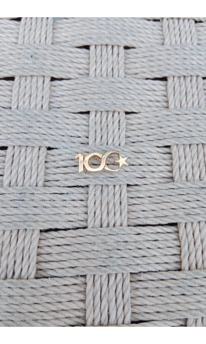 Sari Renkli 100. yil rozeti ceket yaka ignesi yaka rozeti