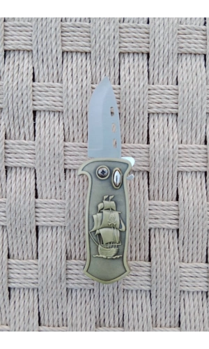 Sari Renkli Kabartmali Cok Fonksiyonlu Korsan Gemisi Modelli Emniyetli Dugmeli Bicakli Purmuz Cakmak