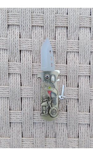 Sari Renkli Kabartmali Cok Fonksiyonlu Lokomotif Kartal Modelli Emniyetli Dugmeli Bicakli Purmuz Cakmak