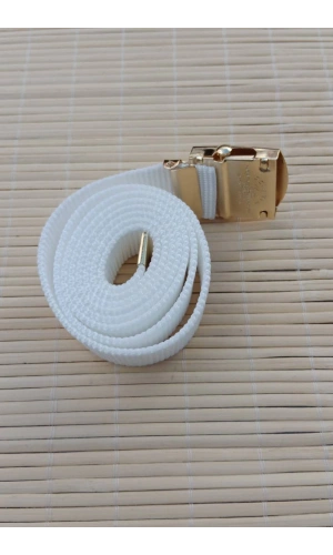 Sari Tokali Beyaz Renkli Deniz Kuvvetleri isbasi Harici Dokuma Kaptan Kemer