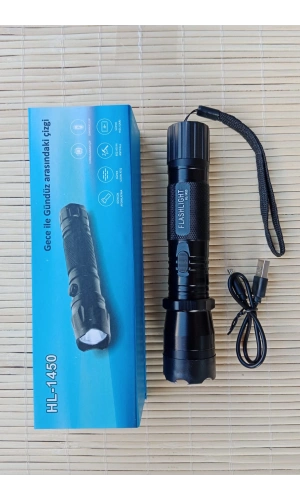 sarjli elektrosoklu 220v el feneri hl 1450 light flashlight plus sok cihazi