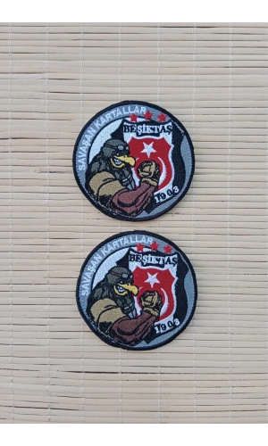 savasan kartallar besiktas 1903 yazili logolu nakis islemeli arma pec patch