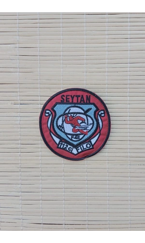 seytan 112. filo f 4e yazili nakis islemeli arma patch pec