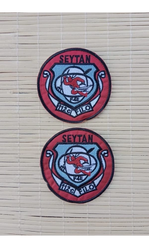 seytan 112. filo f 4e yazili nakis islemeli arma pec patch