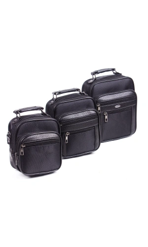 siyah renkli fermuarli 3 lu el cantasi