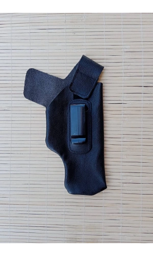 Siyah Renkli Hakiki Deri Masali Kulakli ic Tasima Sag el Silah Kilifi