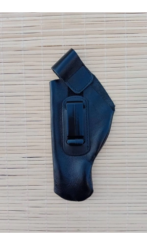 Siyah Renkli Hakiki Deri Masali Kulaksiz ic Tasima Sol el Silah Kilifi