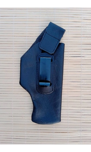 Siyah Renkli Hakiki Deri Masali Kulaksiz ic Tasima Sag el Silah Kilifi