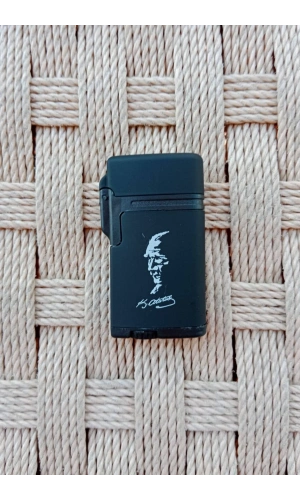 Siyah Renkli Mustafa Kemal Ataturk imzali Siluetli Manyetolu Purmuz Cakmak