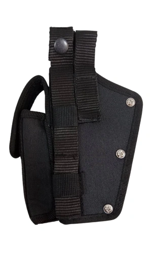 siyah renkli sol el cift emniyetli sarjorluklu airsoft palaskaya kemere gecirmeli impertex silah kilifi