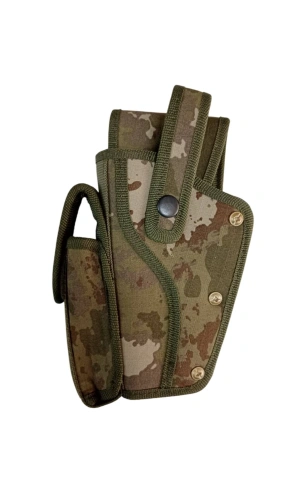 Sol El Kara Kuvvetleri Yeni Kamuflaj Renkli Tek Emniyetli Sarjorluklu Palaskaya Kemere Gecirmeli Sallama Silah Kilifi