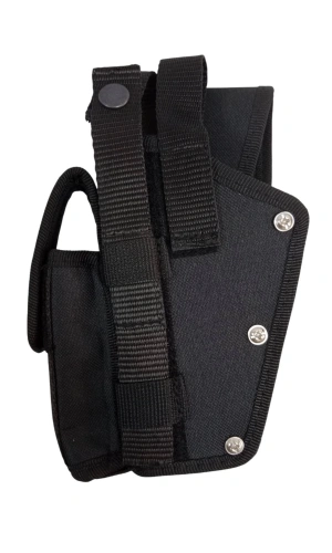 sol el siyah renkli cift emniyetli sarjorluklu palaskaya kemere gecirmeli impertex airsoft sallama silah kilifi