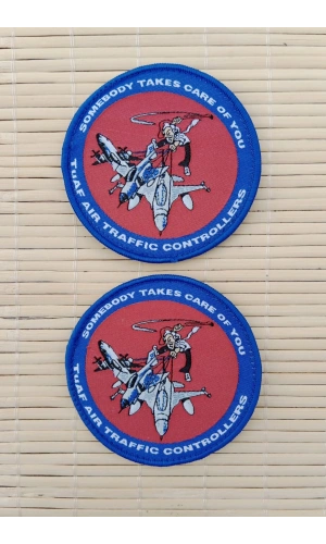 somebody takes care of you tuaf air traffic controllers yazili nakis islemeli arma patch pec