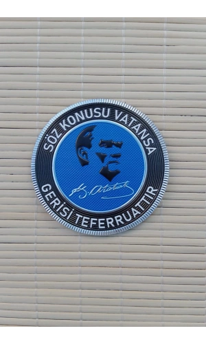 Soz Konusu Vatansa Gerisi Teferruattir 3D Termoplastik Silikon Kabartma Arma Pec Patch