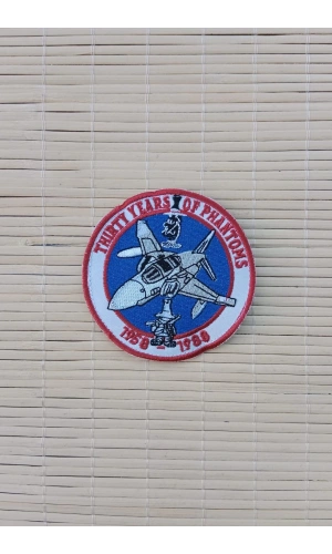 thirty years of phantoms 1958 1988 yazili nakis islemeli ucak logolu arma patch pec