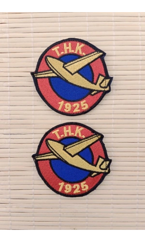 T.H.K 1925 yazili tayyare logolu nakis islemeli arma patch pec