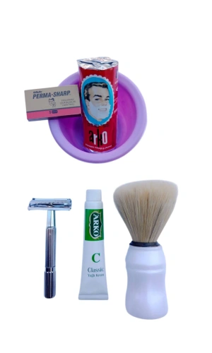 Tima 779 tras makinasi Arko Berber Tras Sabunu Perma Sharp Yaprak Jilet Tras Fircasi Plastik Tras Tasi Arko Nem Klasik cilt besleyici Yagli Krem 20 cc Tras Seti