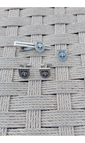 Turk Hava Kuvvetleri 1911 Harici Kravat ignesi Kol Dugmesi Yaka Rozeti Bros Set