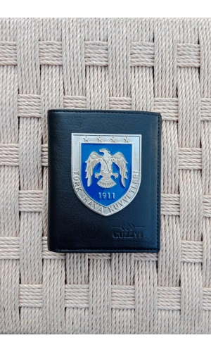 turk hava kuvvetleri 1911 kartal amblemli ozel tasarim hakiki deri rozetli cuzdan