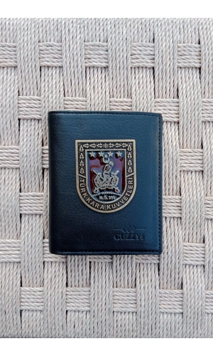 turk kara kuvvetleri m.o 209 amblemli ozel tasarim hakiki deri rozetli cuzdan