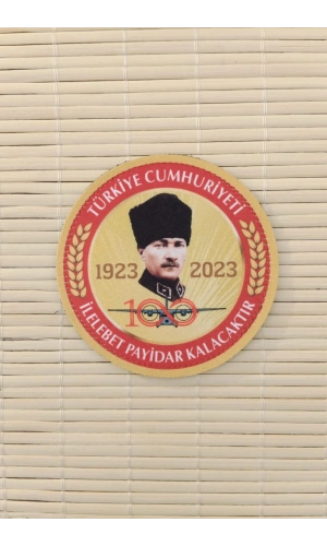 Turkiye Cumhuriyeti 1923 2023 100. Yil ilelebet Payidar Kalacaktir 3D Fermateks Kabartma Arma Patch