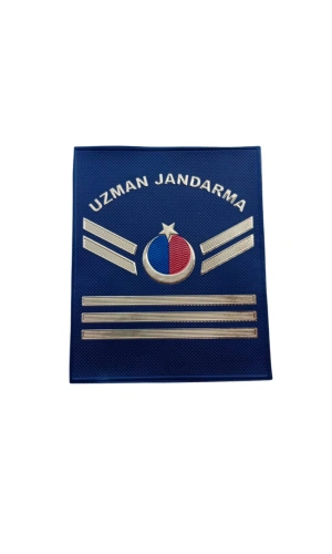 Uzman Jandarma 3 Kademe Lacivert Renkli 3D Termoplastik Kol Rutbe