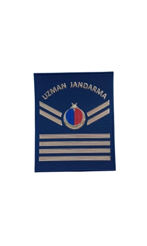 Uzman Jandarma 4 Kademe Lacivert Renkli 3D Termoplastik Kol Rutbe