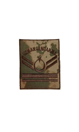 Uzman Jandarma 5 Kademe Kamuflaj Renkli Nakis Kol Rutbe