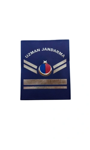 Uzman Jandarma 5 Kademe Lacivert Renkli 3D Termoplastik Kol Rutbe