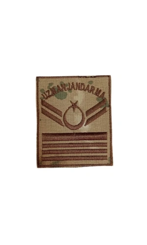 Uzman Jandarma 7 Kademe Kamuflaj Renkli Nakis Kol Rutbe