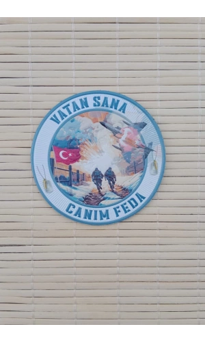 Vatan Sana Canim Feda 3D Termoplastik Silikon Kabartma Arma Pec Patch