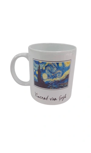 Vincent Van Gogh Yildizli Gece Resimli Ozel Tasarim Kupa Bardak