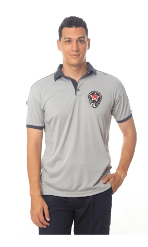 yeni tip kamu personel kisa kollu reflektorlu gri renkli klimakol ozel guvenlik tisort